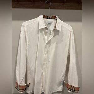 Men’s Burberry Slim Fit Stretch Cotton Shirt Size XL